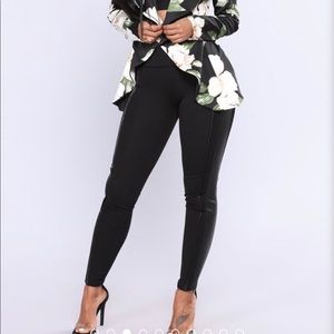 Faux leather leggings